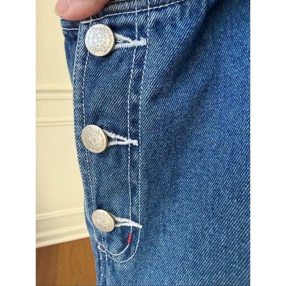 Vintage 90s Disney Winnie the Pooh Piglet Jerry Leigh Embroidered Denim Jumper X - Picture 8 of 9